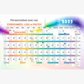 Calendrier bancaire 2025 personnalisé ARC EN CIEL - 66 x 43 cm